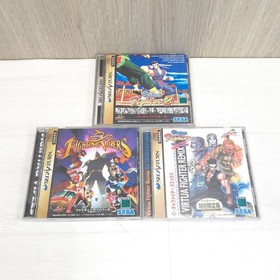 Sega Saturn console Japan White bundle with 5 Games & 2 controllers tested