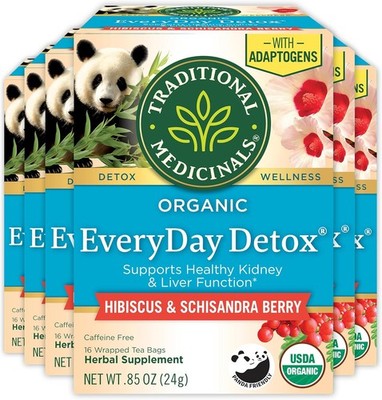 Tradital Medicinals Tea, Organic Everyday Detox Schisandra Berry -
