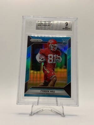 2016 Prizm Tyreek Hill /199 BGS 9 RC #296 Light Blue Prizm Kansas City Chiefs