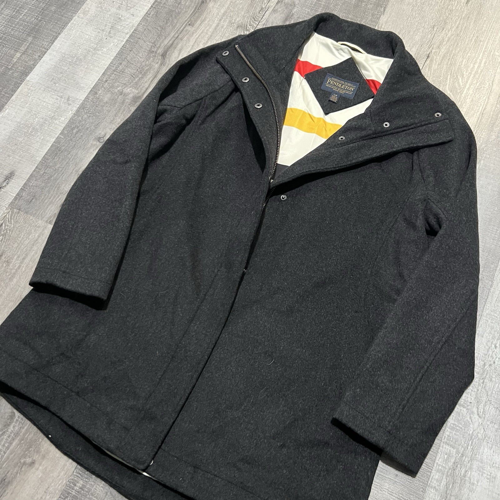 PENDLETON Campbell Cascade Wool Jacket Gray Hudso… - image 3