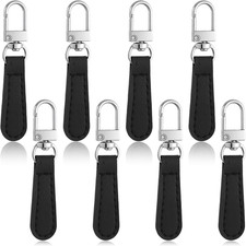 8 PCS Zipper Pull Replacement, Leather Zipper pulls for Charm, Purses, Luggage,