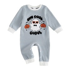 Newborn Baby Boy Halloween Outfit Ghost Pumpkin Jumpsuit Romper