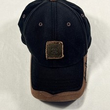 Indiana Jones Hat OSFM Black Brown Herowear 2008 Lucasfilm Metal Crest Cap