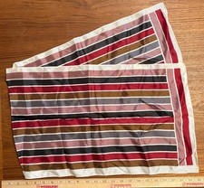 vintage pink black redrawn silver bars rectangular scarf acetate Japan