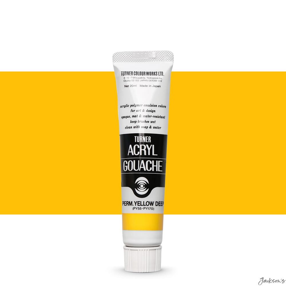 Turner Acryl Gouache Paint Acrylic 20ml Permanent Yellow Deep 12 Art Painting