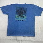 Crazy Shirts Blue Hawaii Dyed Turtle Short Sleeve Graphic Shirt Men's Large