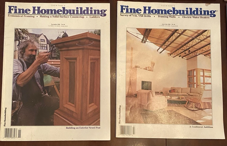 Lot 10 Magazines FINE HOMEBUILDING  1987 - 1994 Foto 4 de 4