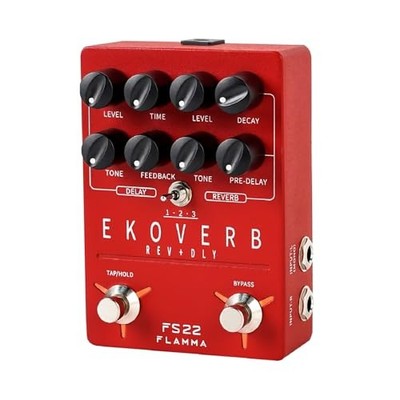 FLAMMA FS22 Delay Reverb Pedal Stereo Tap Tempo Freeze Gitarre