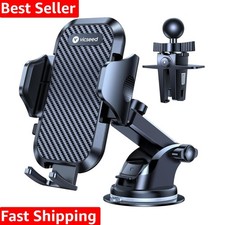 True Military-Grade Shockproof Car Phone Holder 95LBS Vacuum-Locked Suction ...