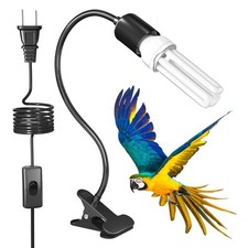 Bird Cage Lighting Combo Kit, Clip Lamp with UVB 2.4 20W Compact Fluorescent ...