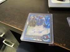 sebastian espino rookie auto 2022 bowman chrome numbered/150 blue ray wave
