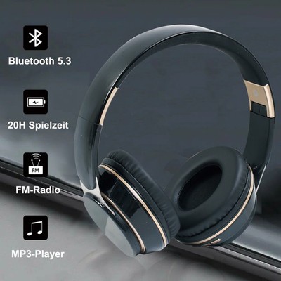 Wireless Bluetooth Kopfhörer On Over Ear HiFi Stereo Faltbares Headphone Headset