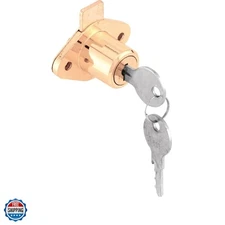 U 9947 Diecast Drawer and Cabinet Lock, Fits 7/8 Inch Max Panel Thickness, Br...