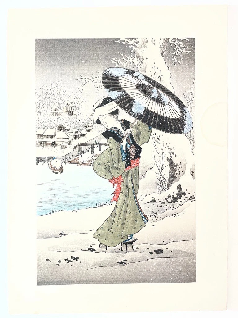 老式木刻版画古董日本版画| eBay