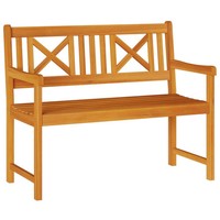 Outdoor Bank Massivholz Akazie 110 X 56 X 90 Cm Gartenbank Natur