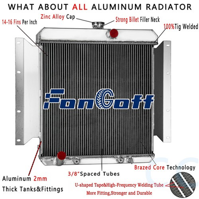 #ad 3 Rows Aluminum Radiator fits 1961 1969 Dodge D100 Series Pickup 2.8 3.7L Gas AT $184.95