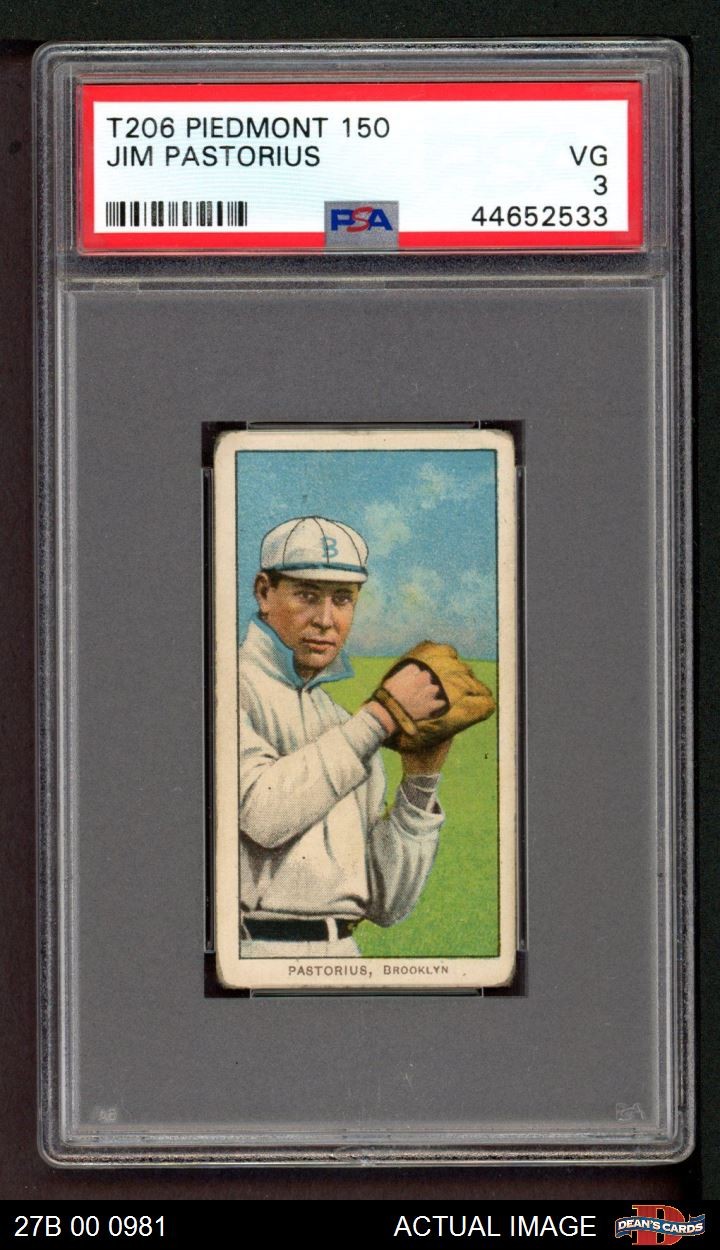 1909 T206 Jim Pastorius Superbas (Dodgers) PSA 3 - VG