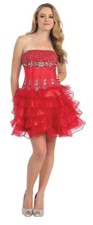 Short Dress SWEET 16 Dance Prom Evening Pageant Party Cocktail Red SZ 8