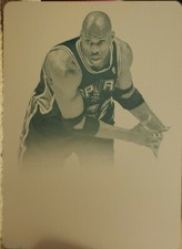 KEVIN WILLIS 2013-14 Panini Preferred Cyan PRINTING PLATE #1/1 of 1 Spurs Hawks