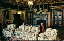 San Simeon California Chrome Postcard Hearst State Sitting Room 