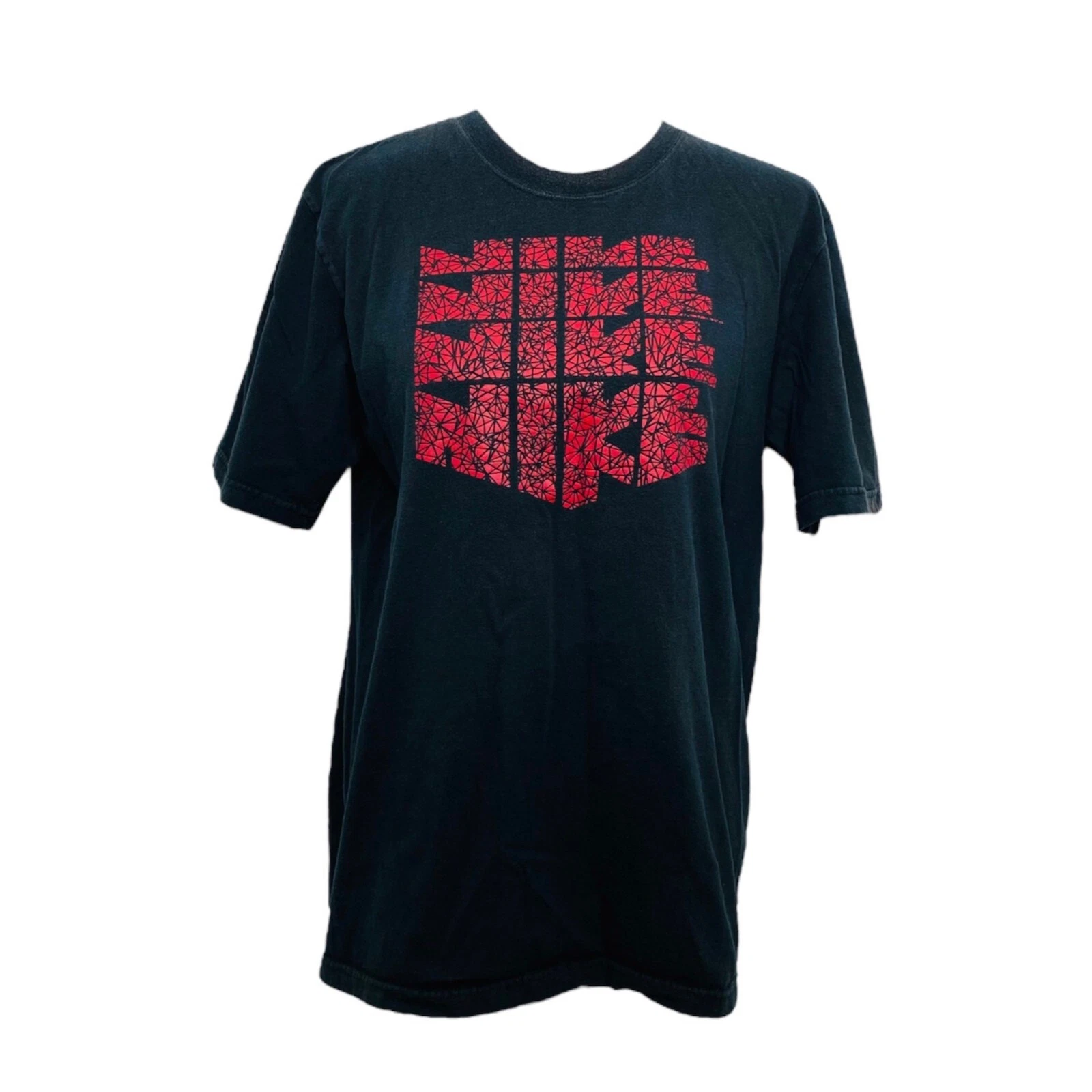 Nike Shirt Mens Medium Black Red Short Sleeve Crewneck