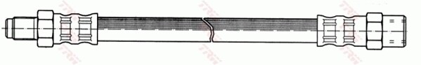 TRW PHB445 Bremsschlauch 540 Mm FüR Mercedes 638 2 Vito W638 2.0-2.8 02.96-07.03-image