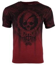 Xtreme Couture Affliction Men's T-Shirt SHADOW WALKER Red Biker Skull S-5XL