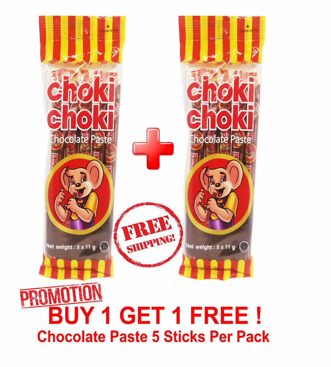 Chocolate Paste Candy Stick Choki Promotions Buy 1 Get 1 Free 5