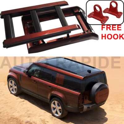 Sedona Red for Defender 130 2023-2025 Foldable Liftable Ladder Protective Frame