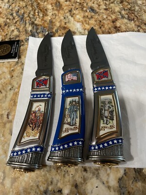 3 Beautiful Franklin Mint Vintage Knives