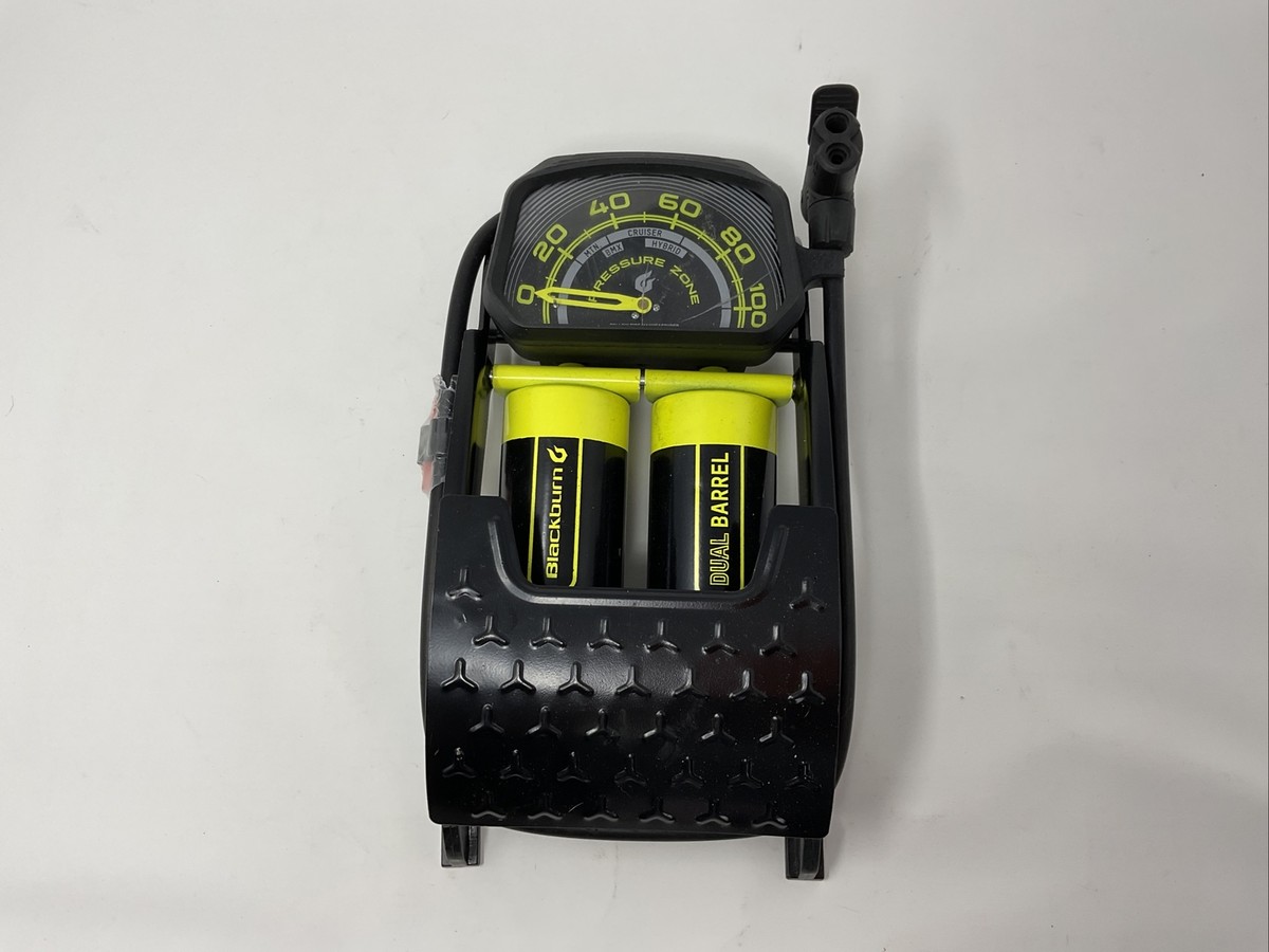 Pompe à Pied Blackburn C5 Double Barillet Pour Vélo - Jauge Analogique, Gonflage Rapide, USA