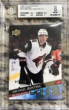 2020-21 Upper Deck Michael Bunting Young Guns #727 Exclusives /100 BGS 8 Rookie