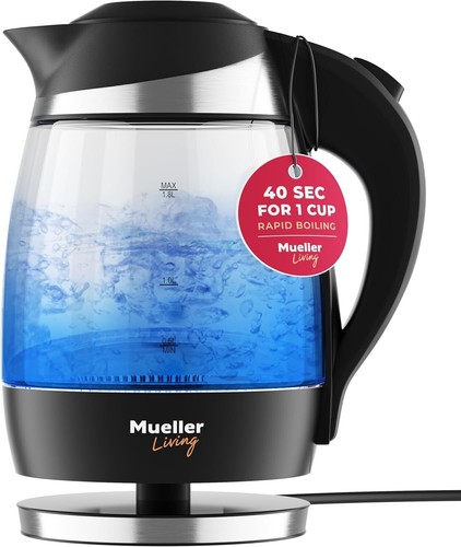 Electric Kettle Borosilicate Glass 1.8L Fast Boil Auto Shutoff Tea Maker - Picture 3 of 11