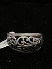Vintage Sterling Silver Ring Size 7 Open Scroll Filagree 925