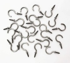 "50 Pcs 304 Stainless Steel Screw Ceiling Hooks7/8 Inch Cup Hook Screw-In Ligh