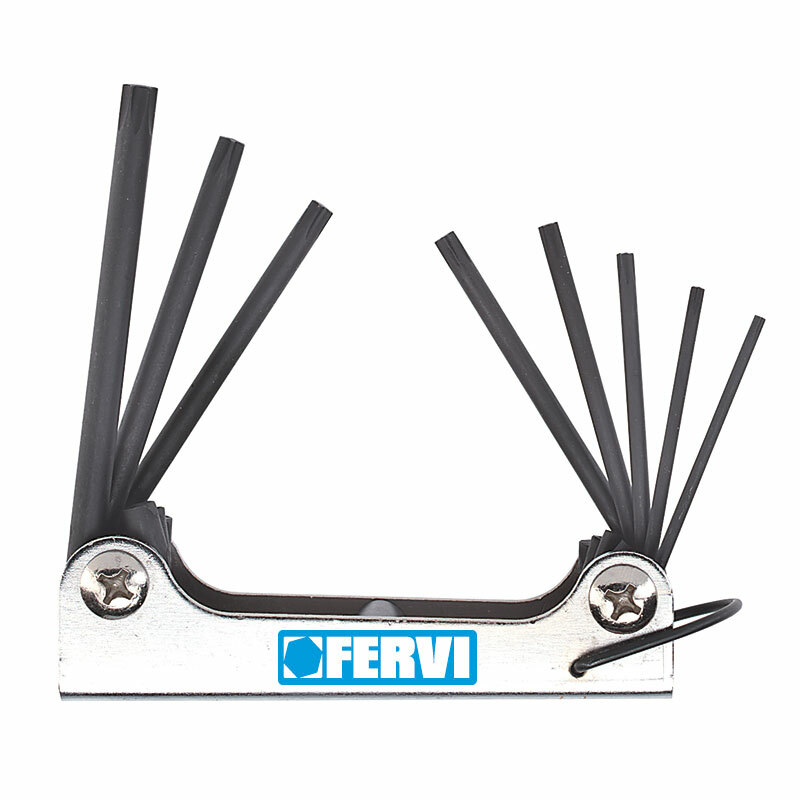 0210 SERIE CHIAVI TORX 8PZ T9 - T10 - T15 - T20 - T25 - T27 - T30 - T40