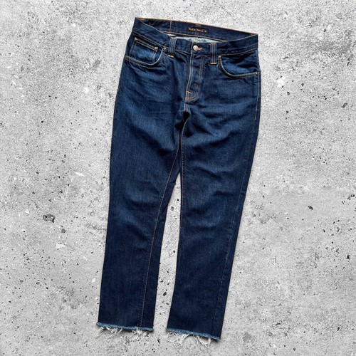 Nudie Jeans Grim Tim Algodón Orgánico Azul Denim Jeans Raro