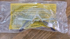 Vtg Allsafe Safety Glasses Gold Frames Z87.1 A.O. Side shield w/lens READ