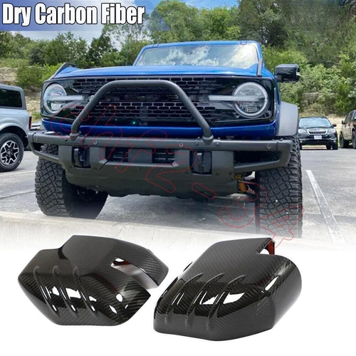 Fit For Ford Bronco 2021-2023 Dry Carbon Fiber Rear View Side Door Mirror Cover