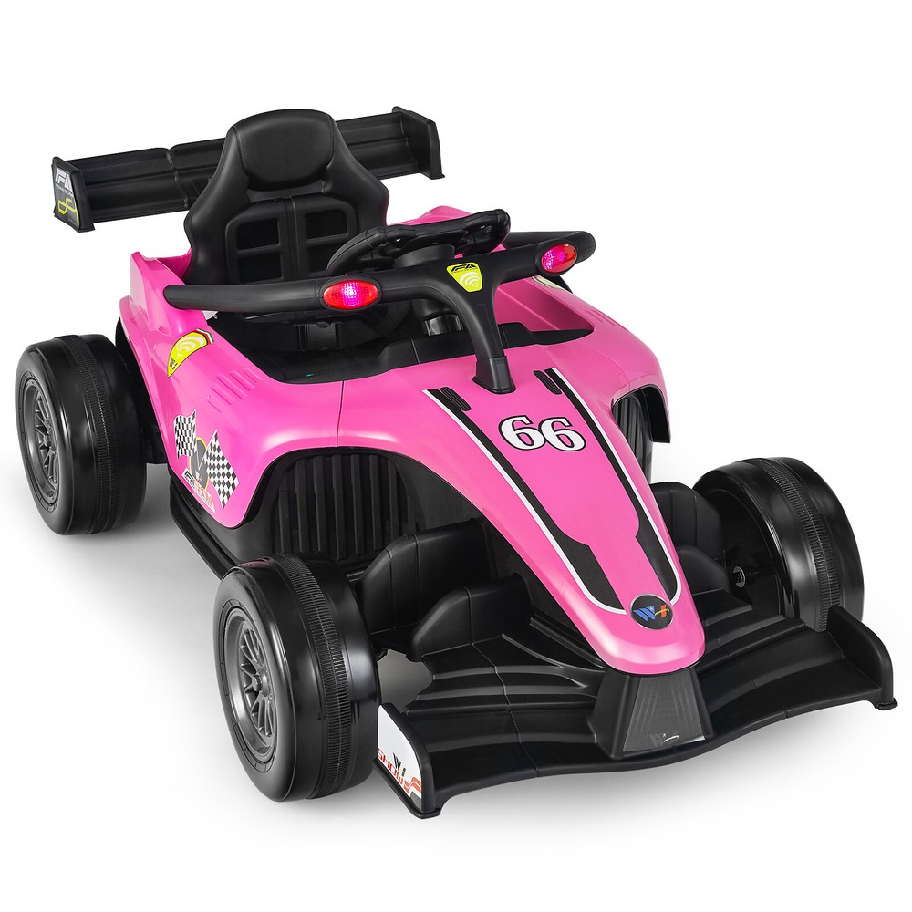 12V Kids Ride on Car Electric Racing Truck Remote Control w/ MP3 & Lights Pink