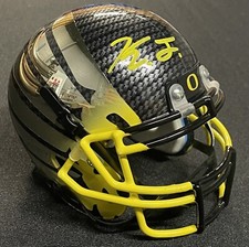 KAYVON THIBODEAUX SIGNED OREGON TITANIUM THUNDER MINI HELMET BECKETT WITNESS COA