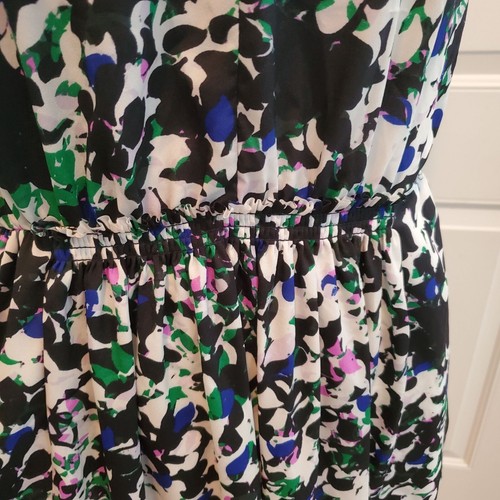 Banana Republic Maxi Dress Womens 8 Floral Shirred Waist V-neck Sleeveless Party - Picture 8 of 14