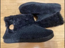 Joe Boxer Women's Shay Black Slipper Bootie, SZ Medium 7/8