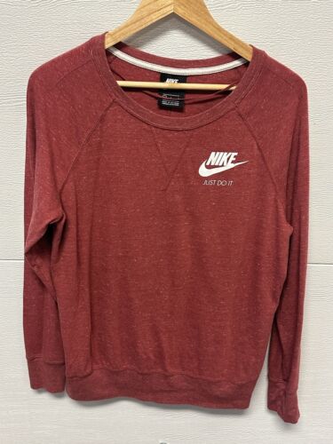 Nike Just Do It, Camisa Sudadera Para Mujer Roja Grande - Imagen 1 de 5