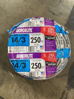 Southwire 250ft14/3 Armorlite Type Mc Aluminum Armored Cable | eBay