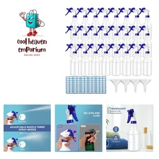 24 Pack 32 Oz Plastic Spray Bottle Bulk Empty Spray Bottles Leak Proof Heavy ...