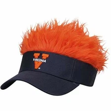 NCAA Virgina Cavaliers Flair Hair Visor - Navy with Orange Hair
