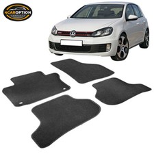 Fits 10-14 Vw Mkiv Golf Gti Black Nylon Front Rear Floor Mats Carpets 4pc