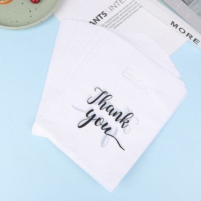 100Pcs Mini Thank You Plastic Gift Bags Candy Bags Shopping Carrier Bags _r1