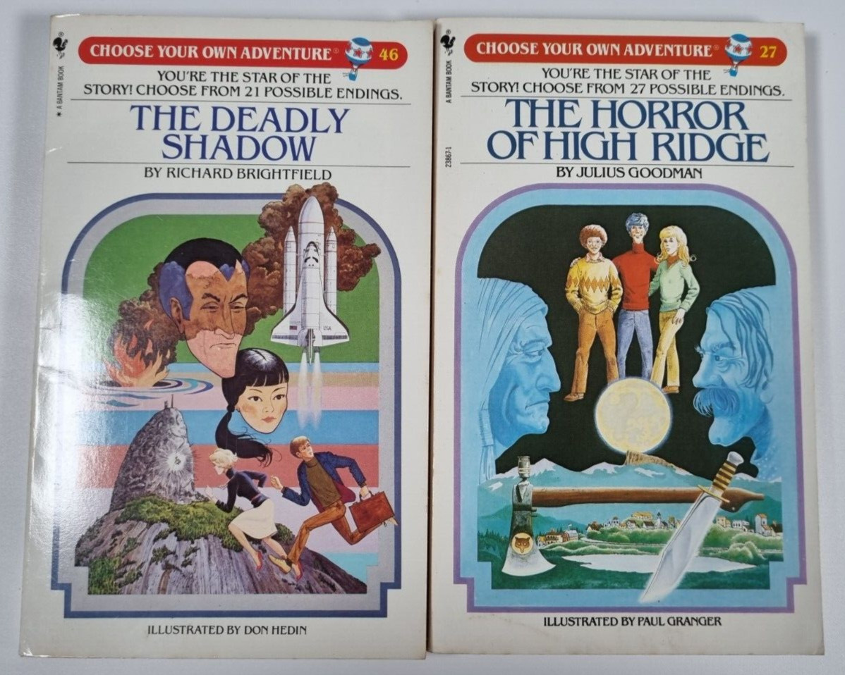2 x Choose Your Own Adventure The Deadly Shadow Horror of High Ridge Paperback